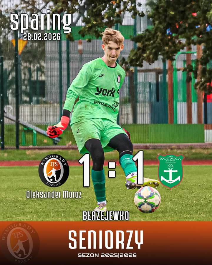 🟧Dziś o godz. 12:00 nasi seniorzy rozegrali mecz wyjazdowy w Błażejewku. ⬛️Rywal