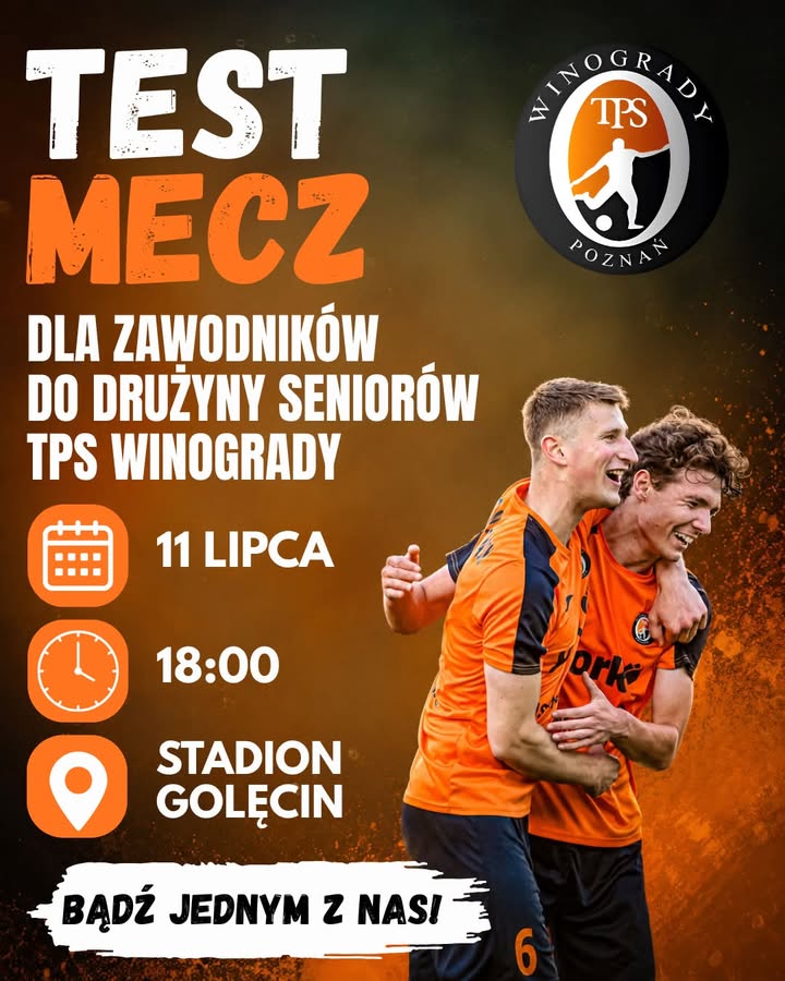 ⚽ 𝐓𝐄𝐒𝐓 𝐌𝐄𝐂𝐙 𝐃𝐎 𝐃𝐑𝐔Ż𝐘𝐍𝐘 𝐒𝐄𝐍𝐈𝐎𝐑Ó𝐖! ⚽ Masz ambicje, pasję do piłki i chcesz spróbow