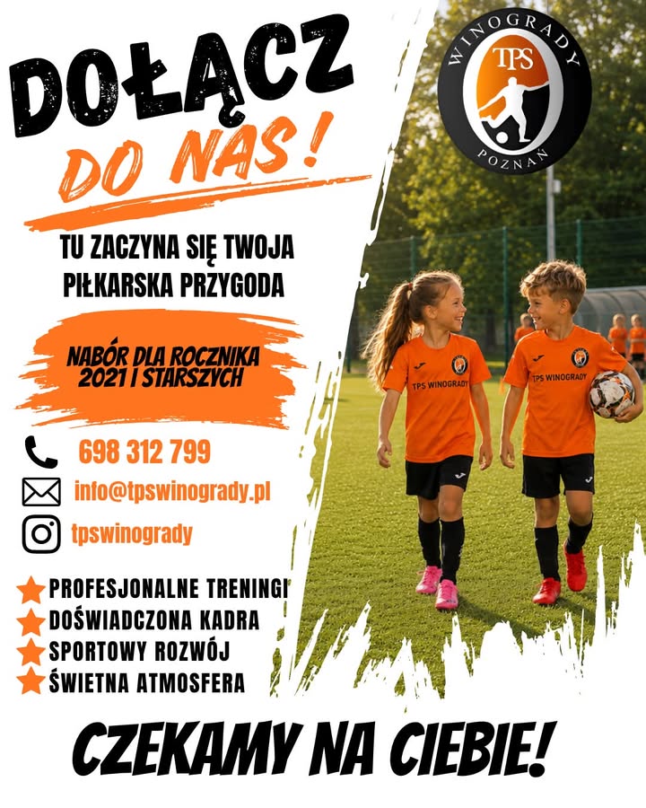 ⚽ 𝐃𝐨łą𝐜𝐳 𝐝𝐨 𝐓𝐏𝐒 𝐖𝐢𝐧𝐨𝐠𝐫𝐚𝐝𝐲! Szukasz miejsca, w którym Twoje dziecko będzie rozwij