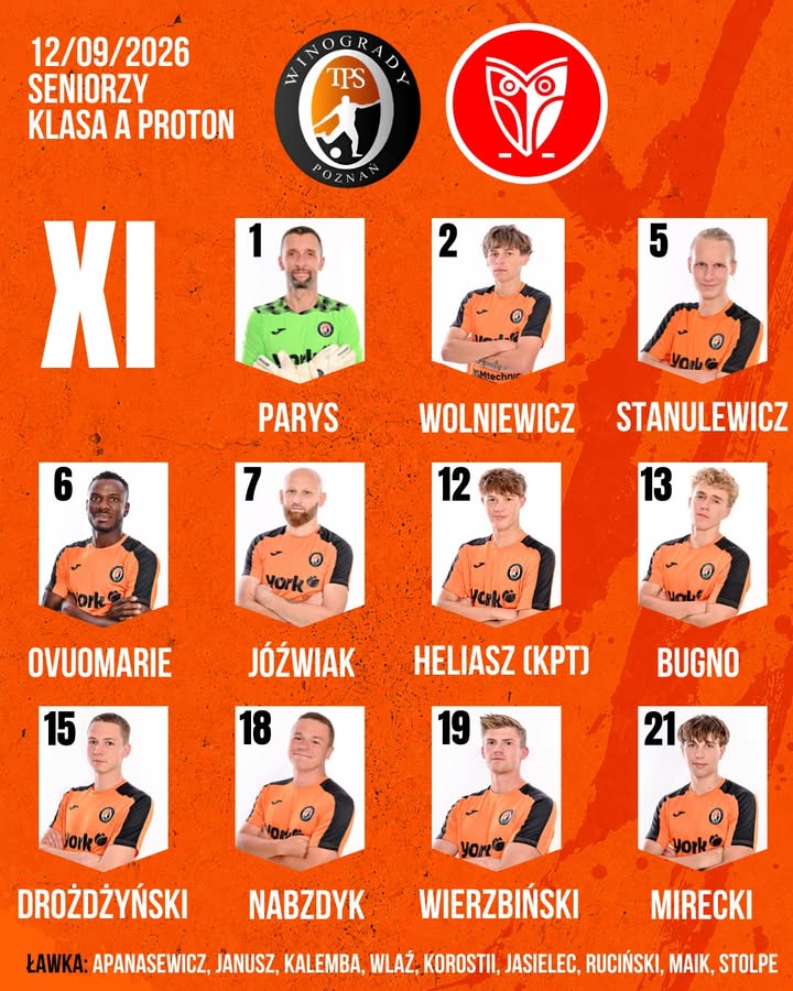 Znamy skład, w którym rozpoczniemy dzisiejsze spotkanie! 🧡 Po 3 punkty Panowie! 